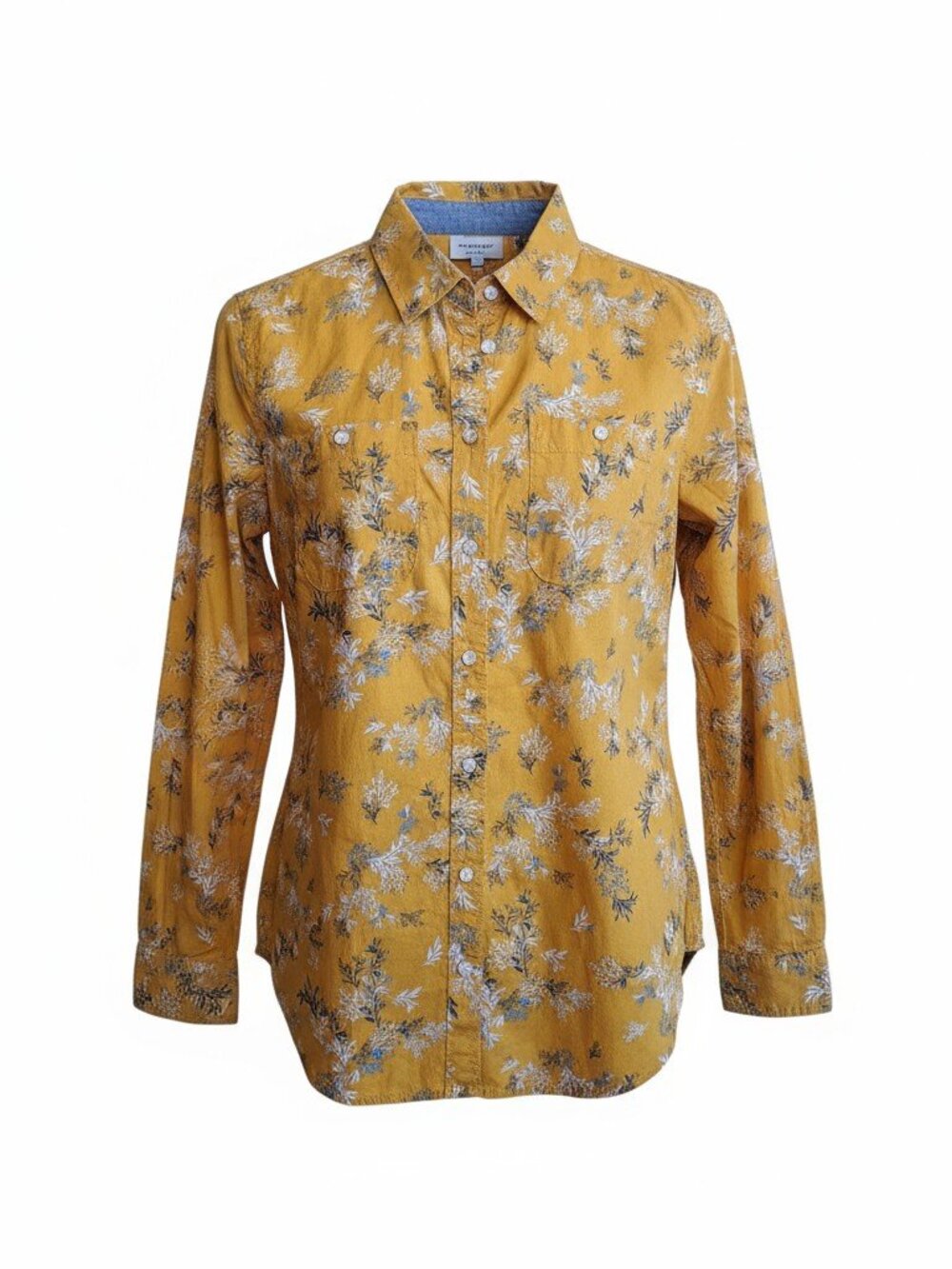 Coastal Cowgirl Yellow & Blues Floral Long Sleeve Button-Up St. Johns Bay Shirt